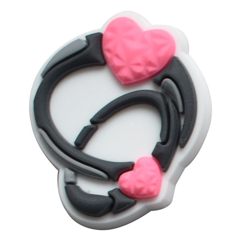 Wholesale 100 PCS PVC Cartoon Pink DIY Shoe Buckle