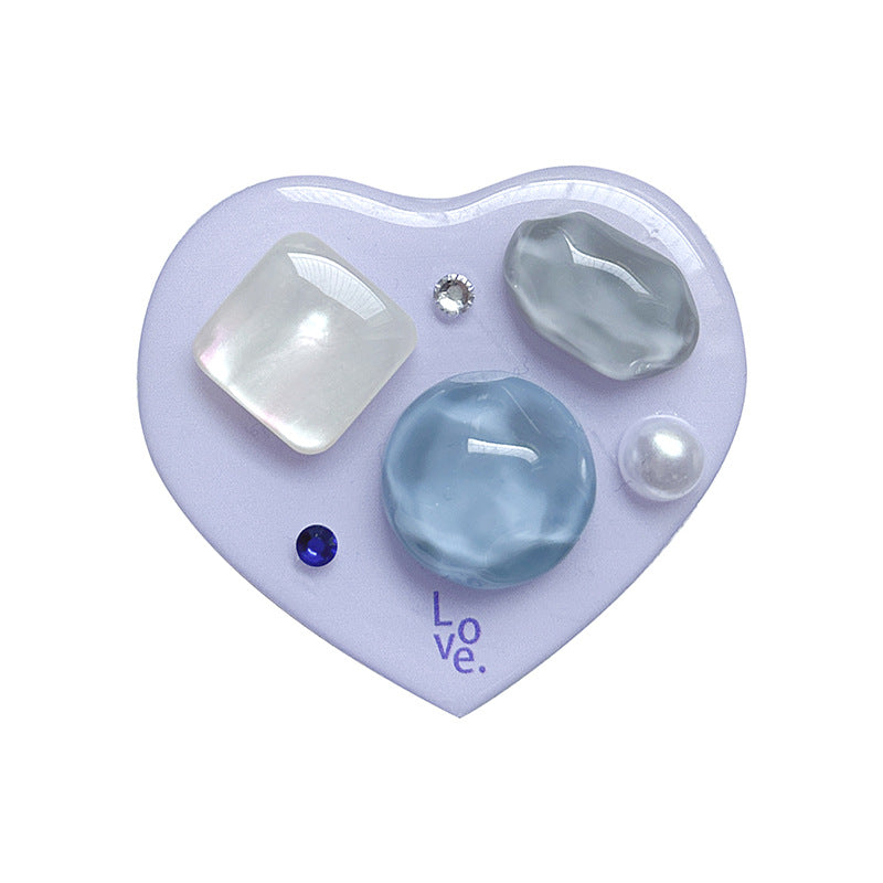 Soporte para teléfono móvil con bolsa de aire de amor de gema de plástico al por mayor