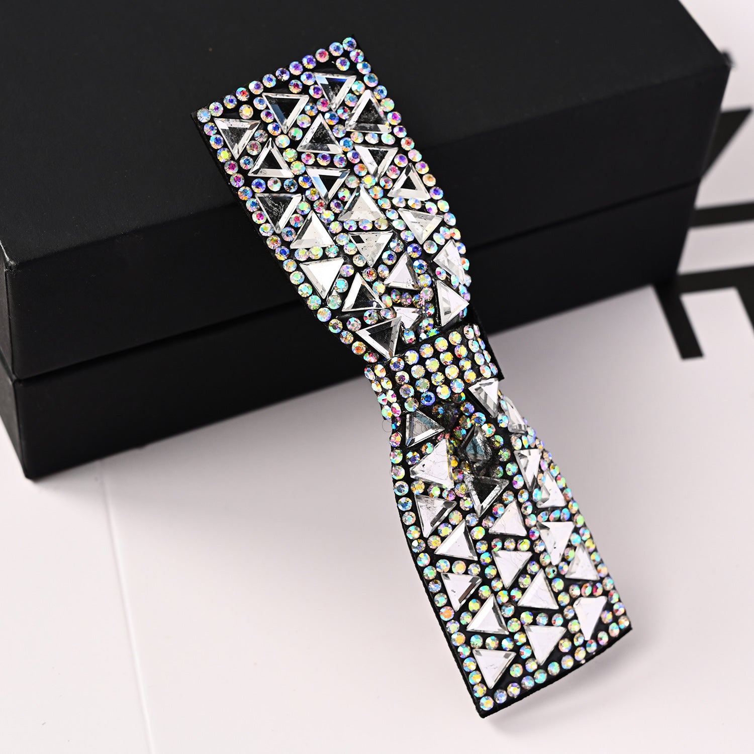 Wholesale Big Bow Triangle Full Diamond Hair Clips