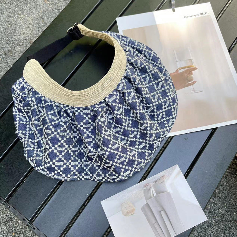 Wholesale Straw Braided Headband Empty Top Peaked Cap