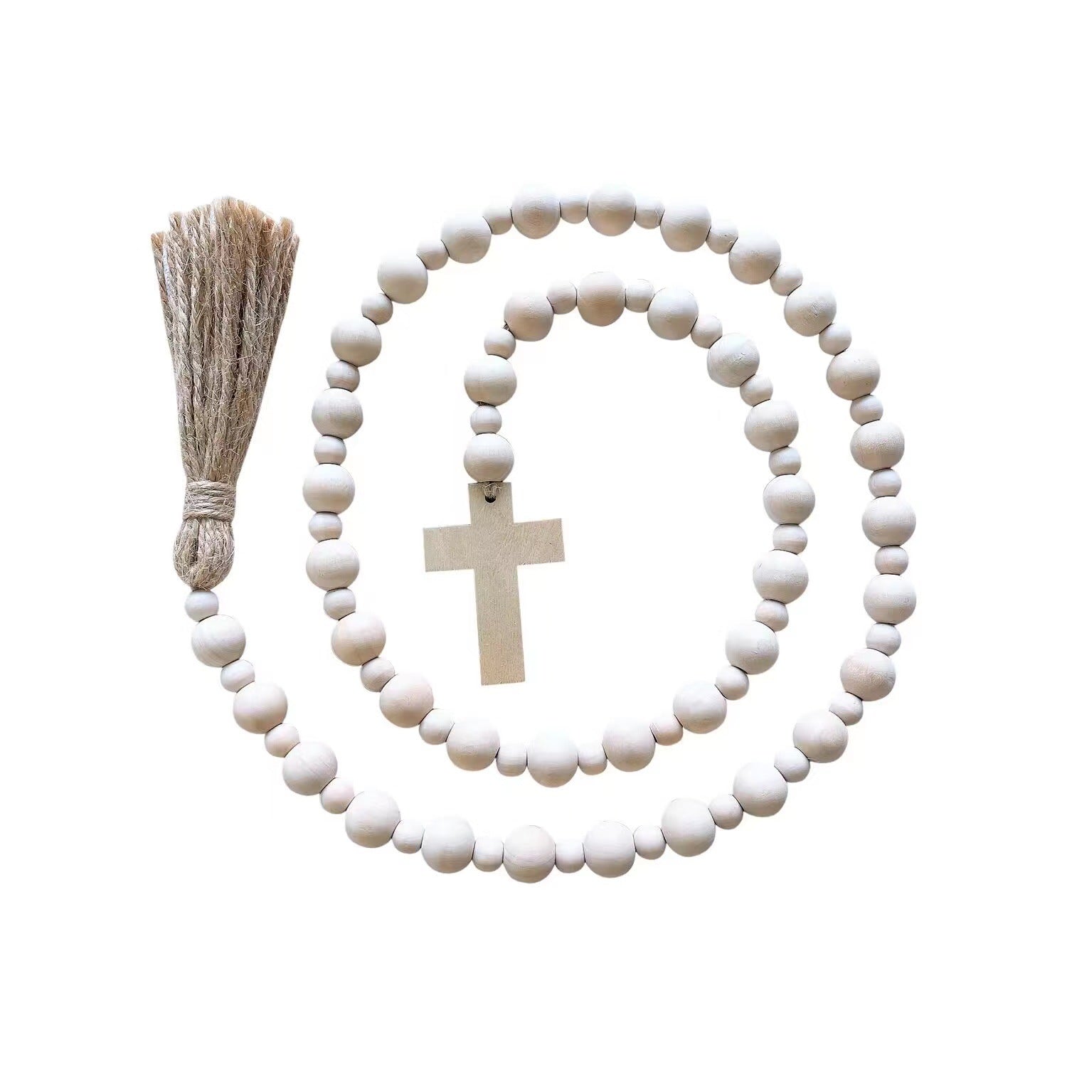 Wholesale Easter Cross Wooden Beads String Decorations