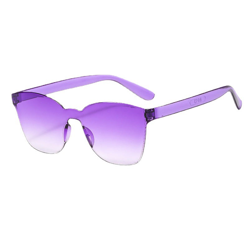 Wholesale PC Candy Color Adult All In One Rimless Sunglasses