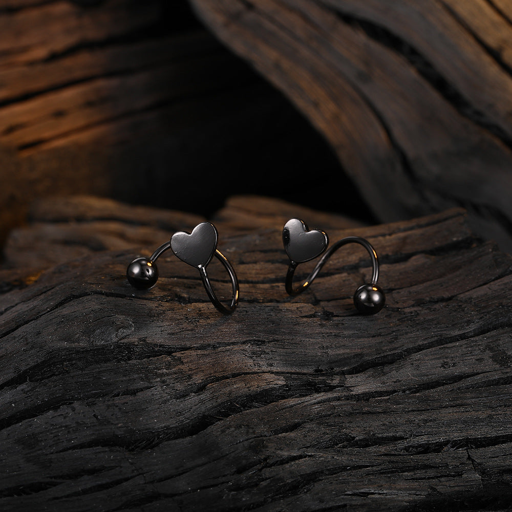 Aretes De Cobre De Primavera De Corazón al por mayor