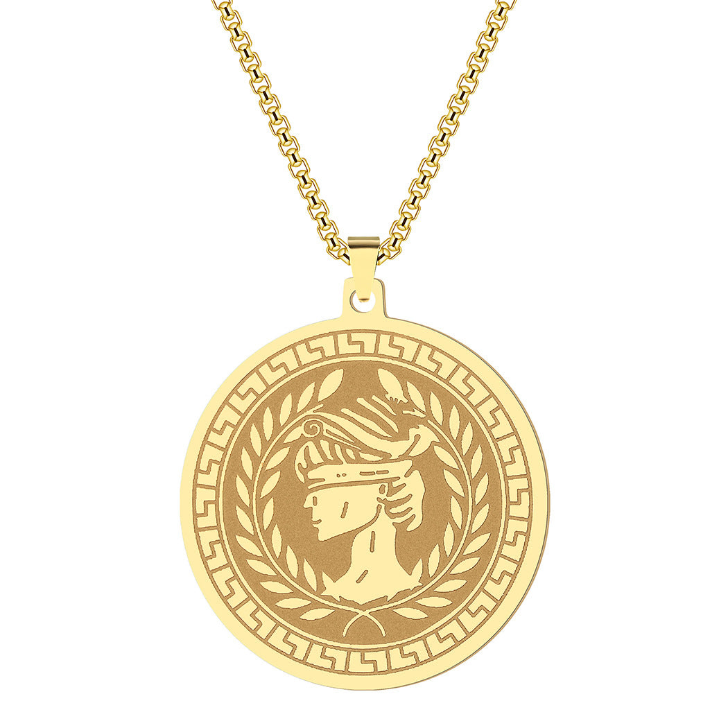 Wholesale Stainless Steel Athena Wisdom God of War Pendant Necklace
