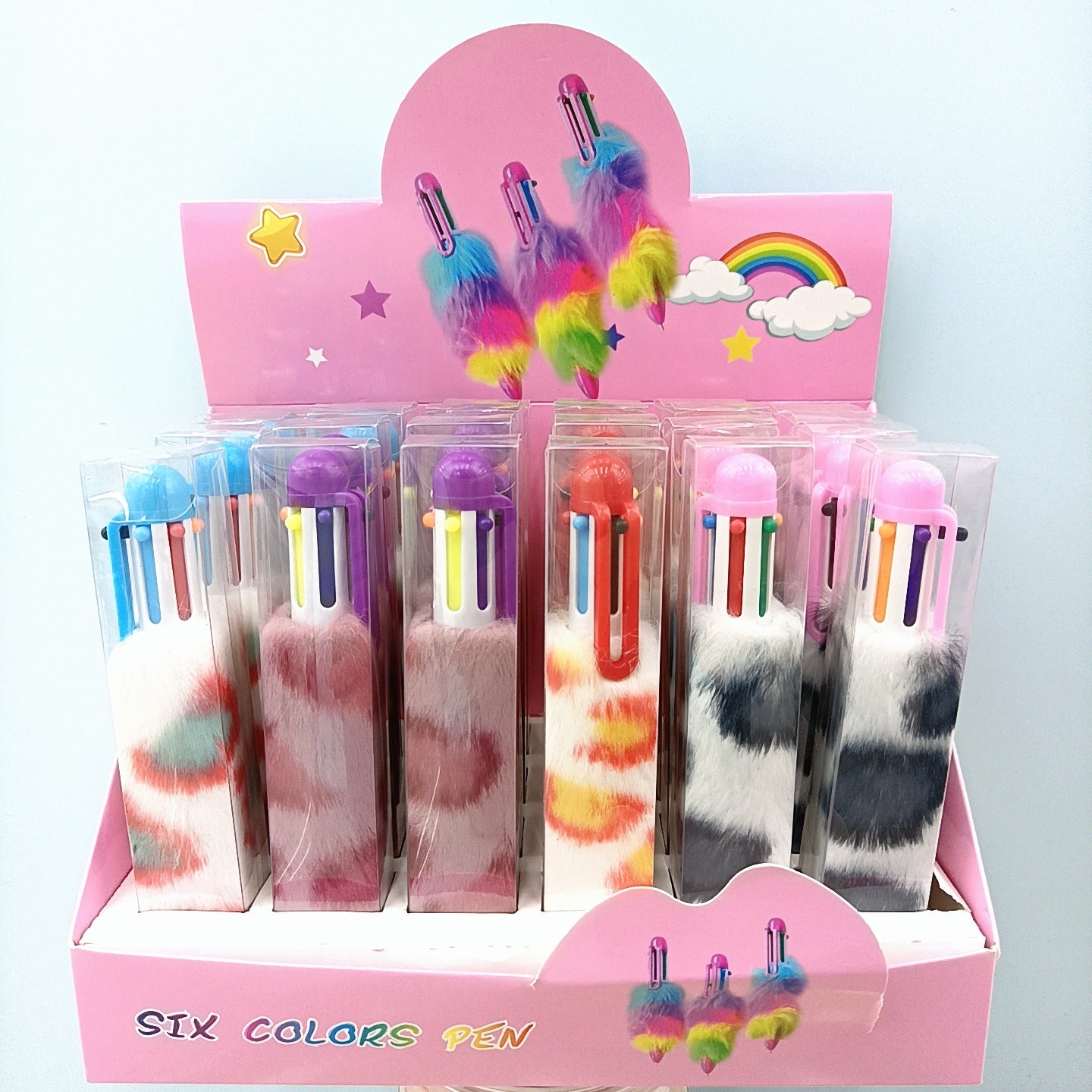 Plástico de plástico al por mayor plástico bolígrafo multicolor