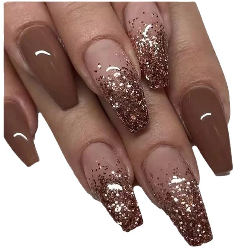 Wholesale Plastic Flash Brown Star Powder Nail Art Chips