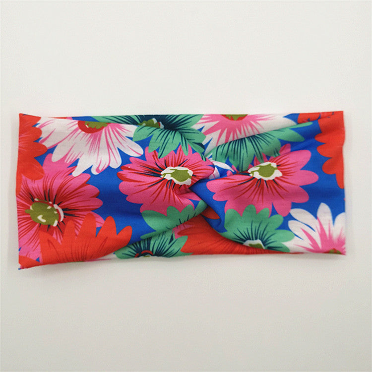 Venta al por mayor Diadema De Algodón Con Estampado De Seda De Leche