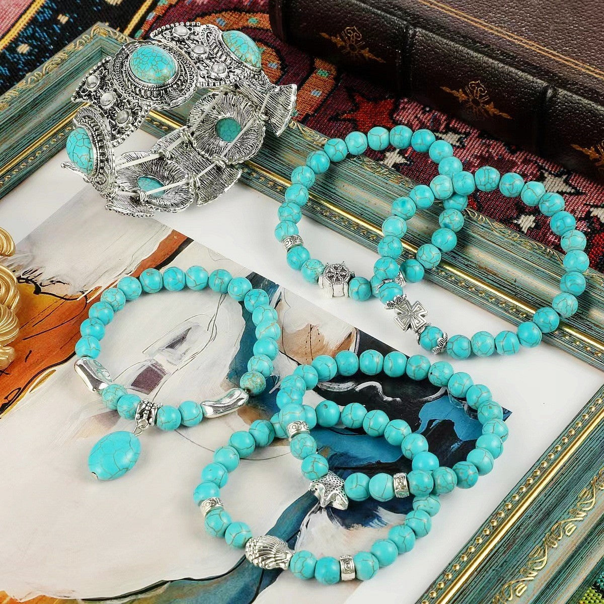 Wholesale Bohemian Turquoise Beads Bracelet