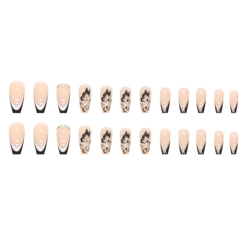 Uñas Postizas De Mariposa Oscura De Plástico al por mayor