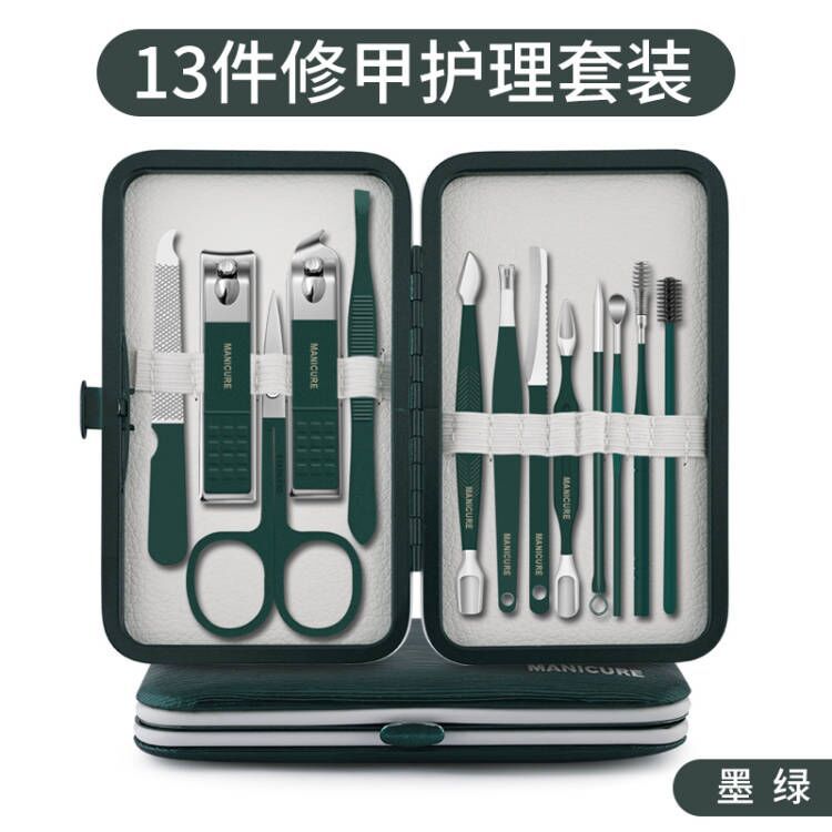 Wholesale Stainless Steel Rose Gold 18 Piece Manicure Manicure Pedicure Nail Scissors Nail Clipper Manicure Set