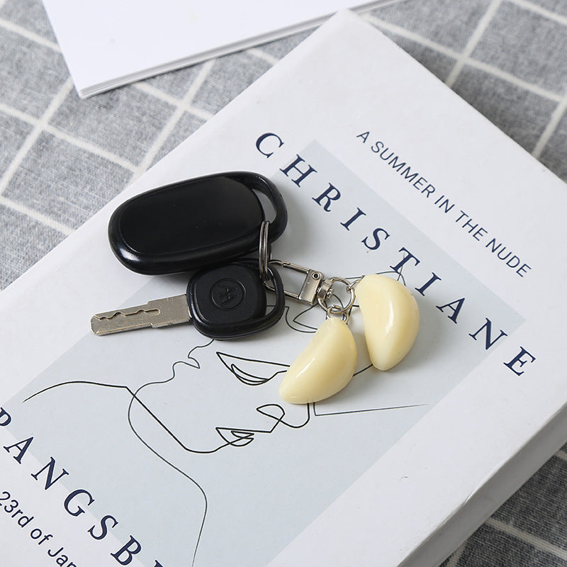 Llavero creativo al por mayor del ajo de la simulación del PVC