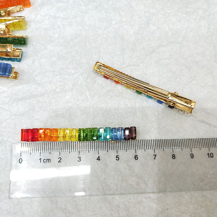 Wholesale Iridescent Crystal Hair Clips Set