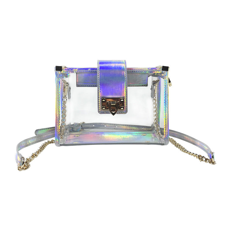 Wholesale PVC Laser Shoulder Crossbody Transparent Bag