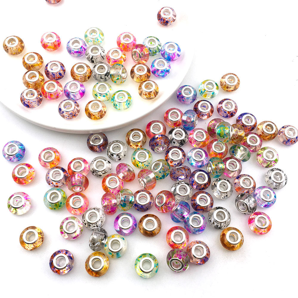 Wholesale 10PCS/Pack Plating Resin Beads 13mm Bracelet Accessories