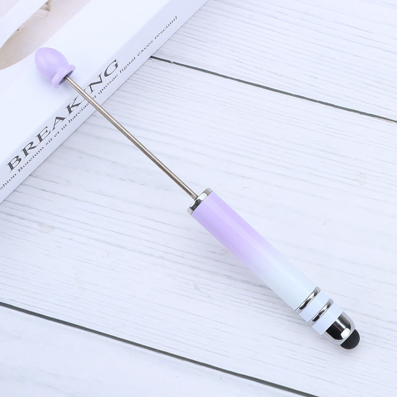 Wholesale Beadable Pnes Colorful Gradient Stylus Pen DIY Plastic Pen