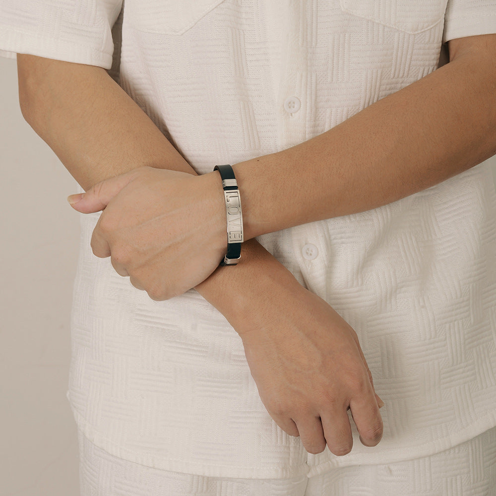 Wholesale Hollow Out Men's Bracelet Stainless Steel