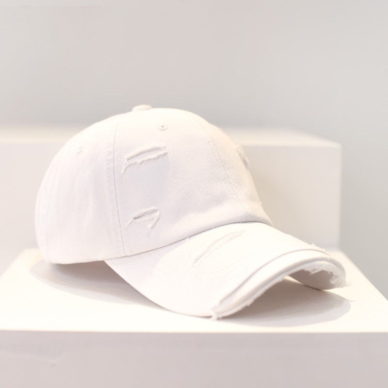 Wholesale Cotton Polyester Casual Ripped Hole Baseball Cap