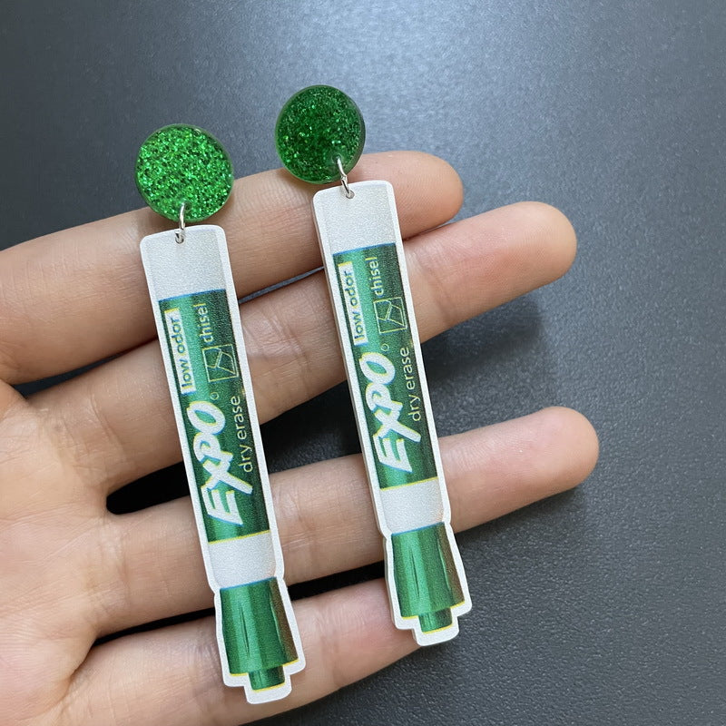 Venta al por mayor Suministros para estudiantes de maestros Pendientes de acrílico