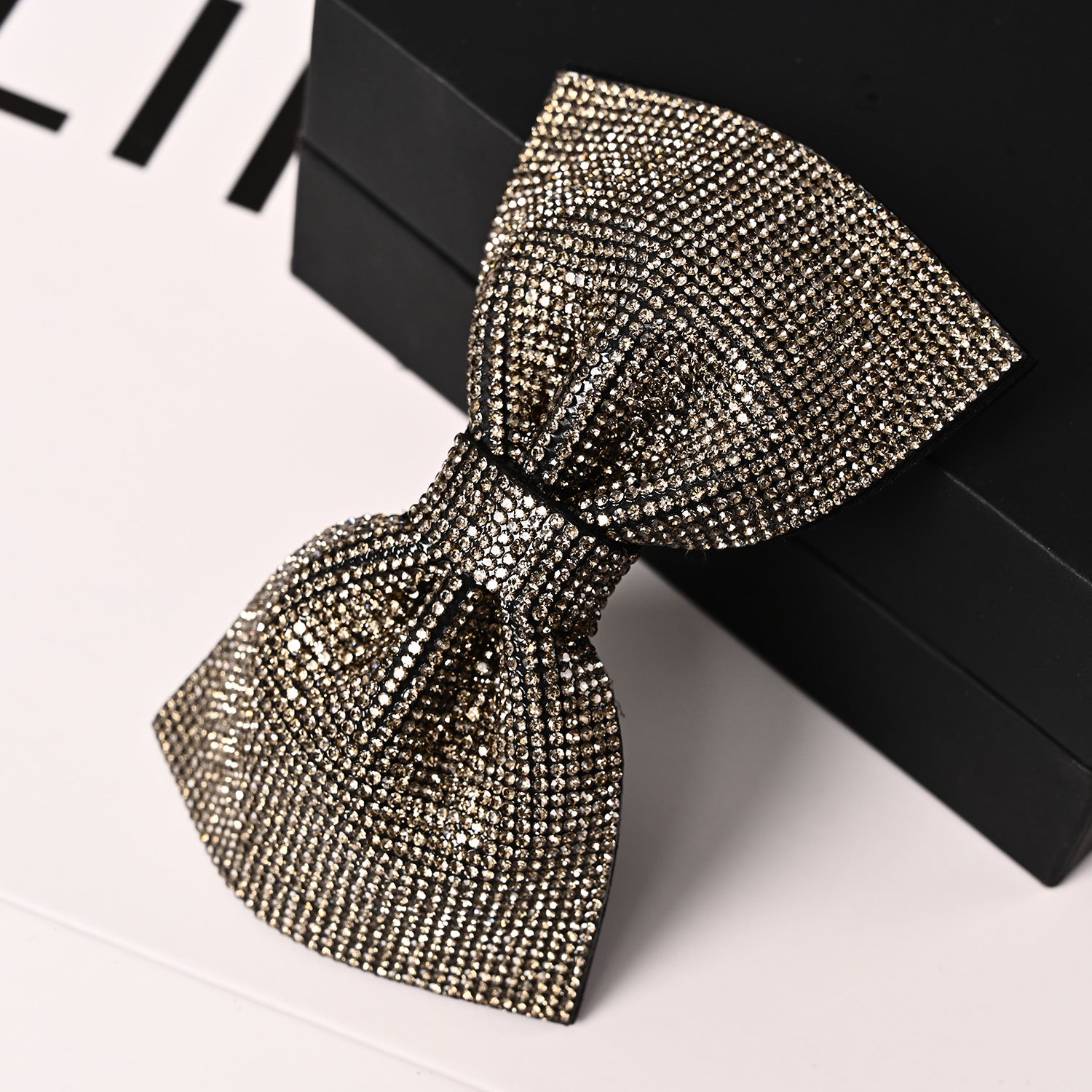 Wholesale 2023 Full Diamond Bow Spring Clip Hairpin
