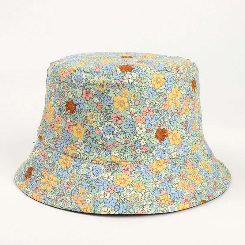 Wholesale Cotton Small Chrysanthemum Double-sided Print Bucket Hat