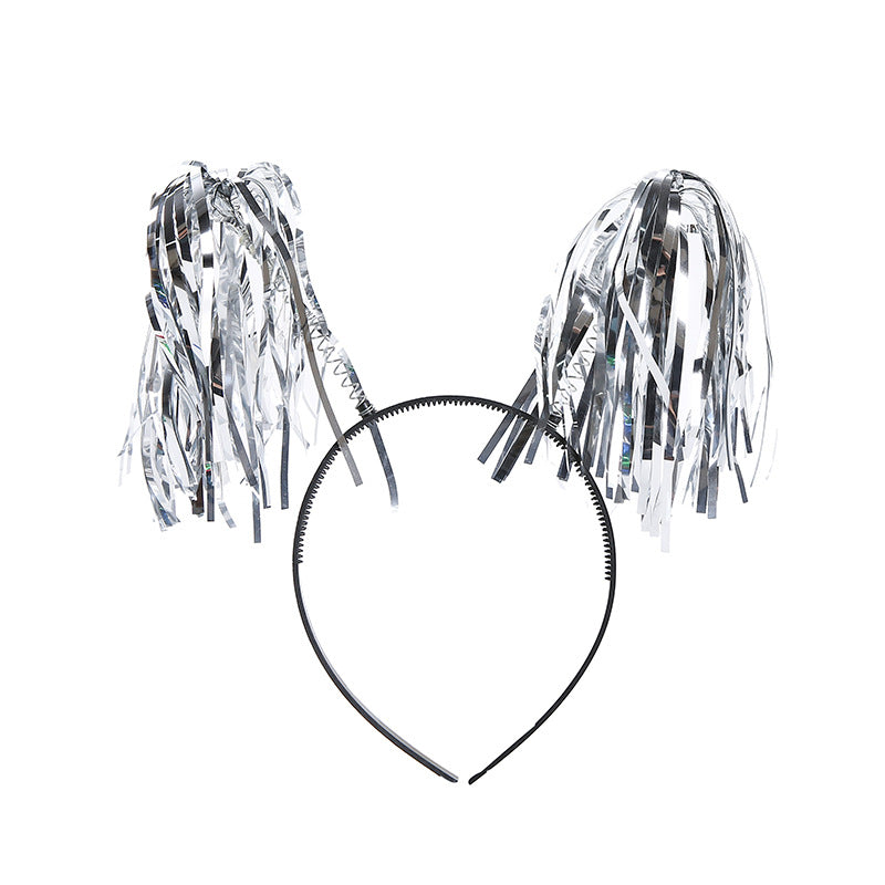 Wholesale Color Rain Silk Fabric Hair Hoop 10PCS