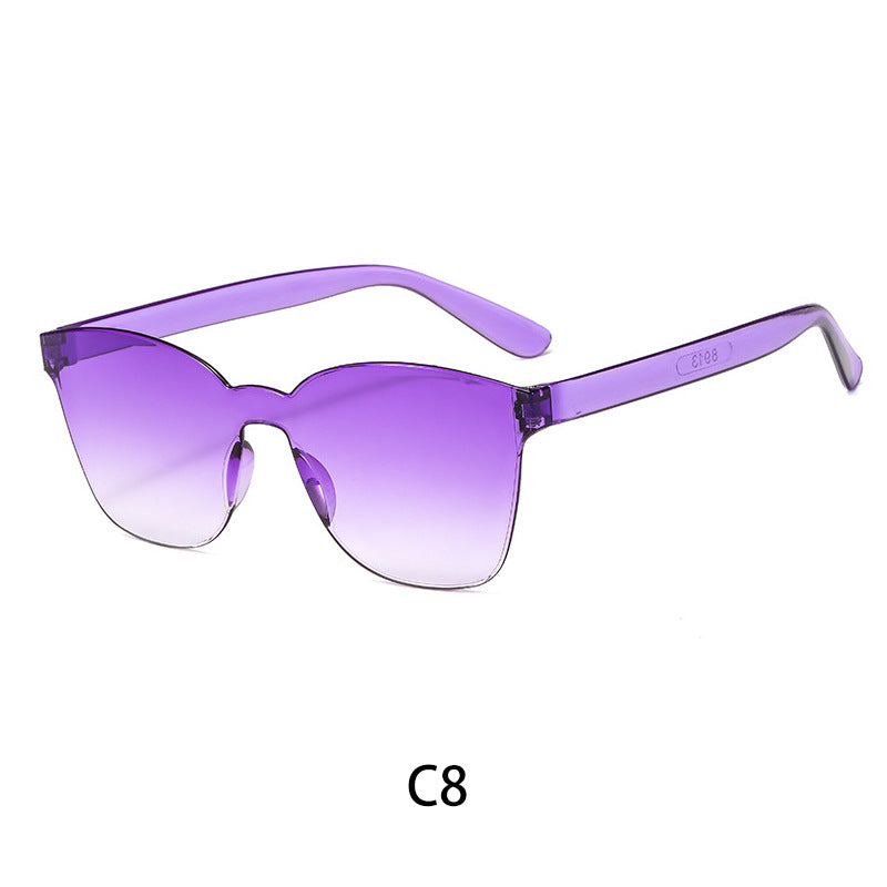 Wholesale PC Candy Color Adult All In One Rimless Sunglasses