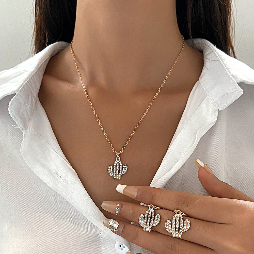 Conjunto de joyería de aretes de aleación de mariposa de diamante al por mayor