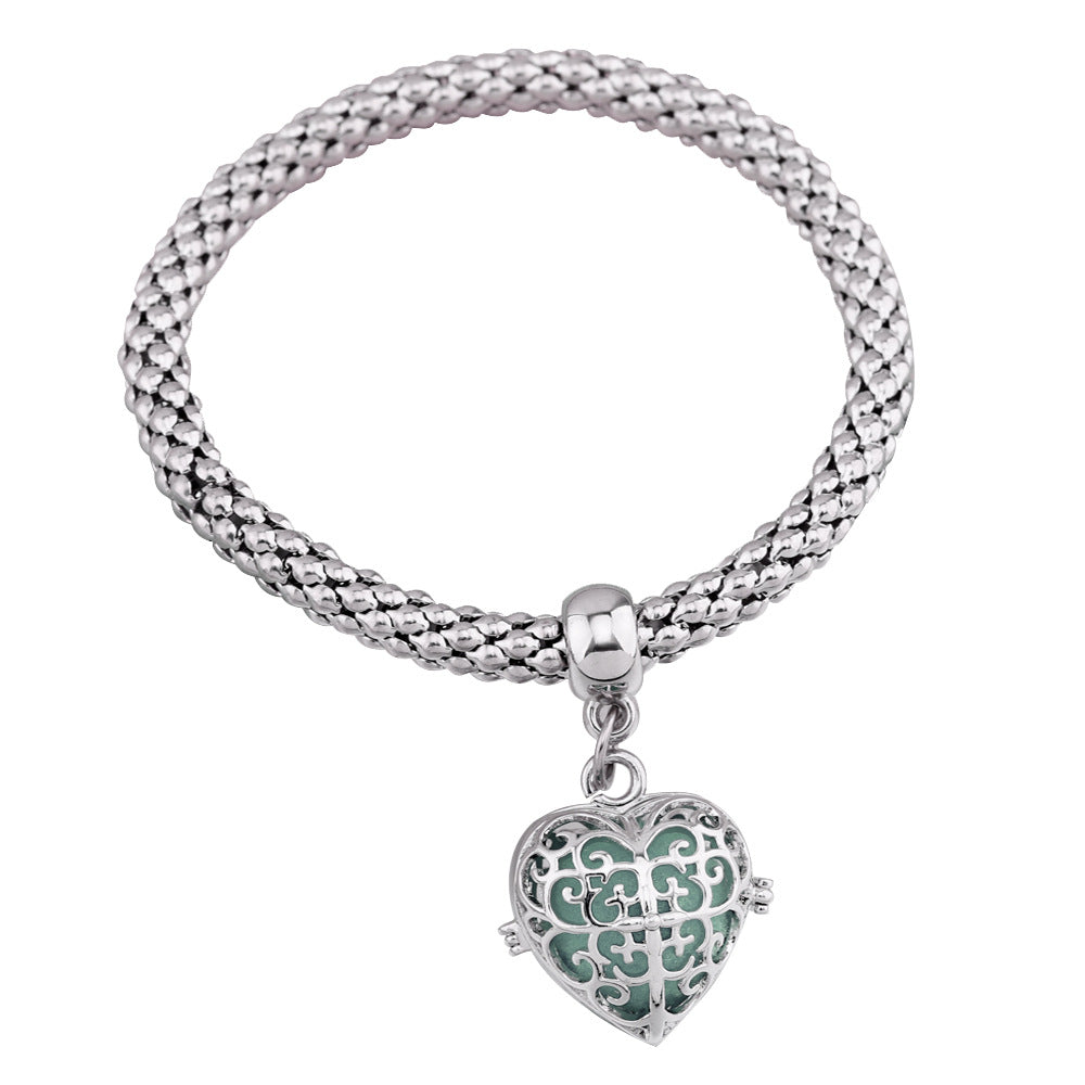 Jaula de aromaterapia al por mayor Pulsera de cobre con palomitas de maíz