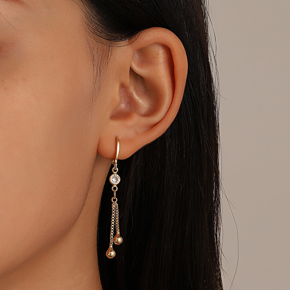 Wholesale Metal Geometric Alphabet Heart Alloy Earrings