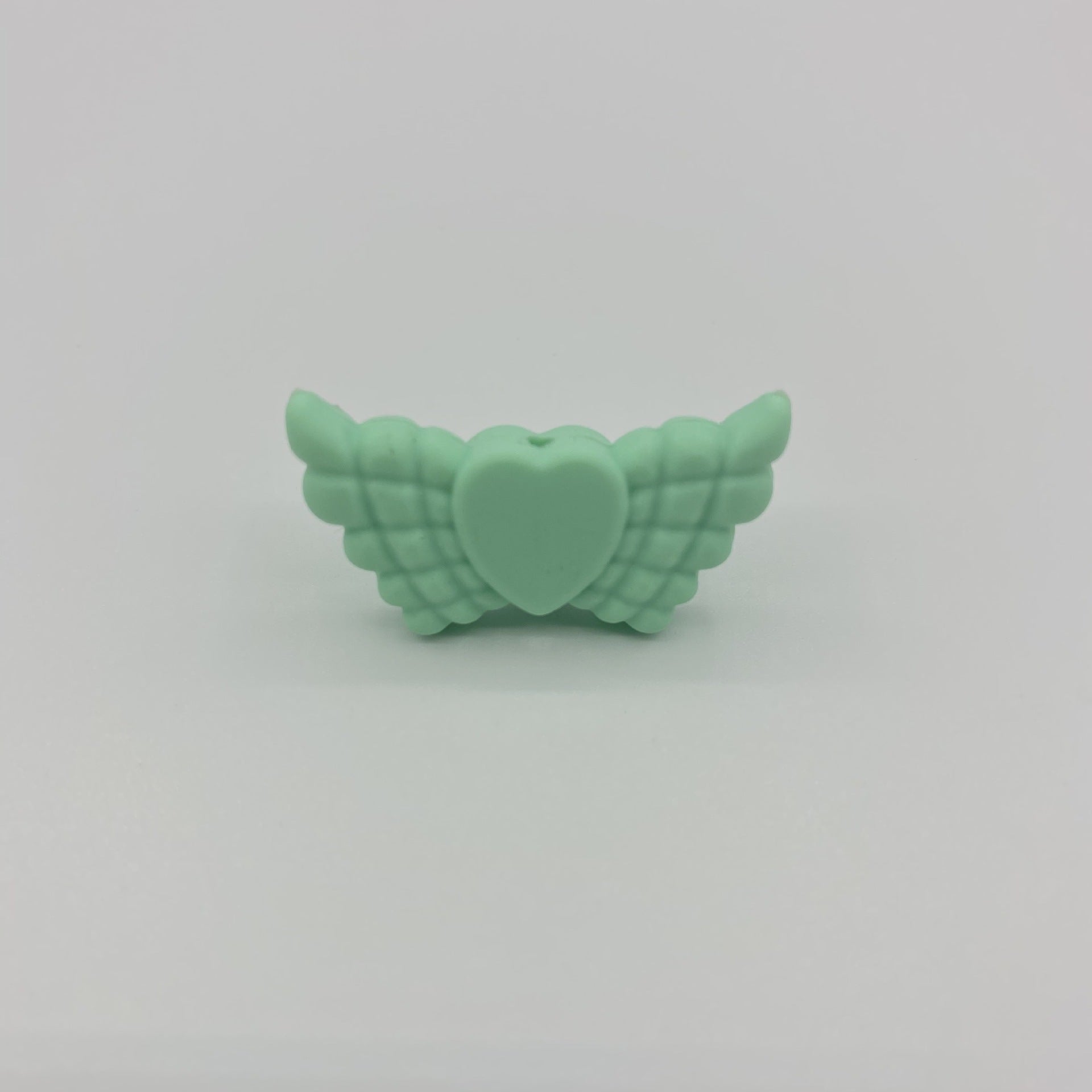 Wholesale 38*19*7.5MM Angel Feather Wings Focal beads Silicone 10pcs