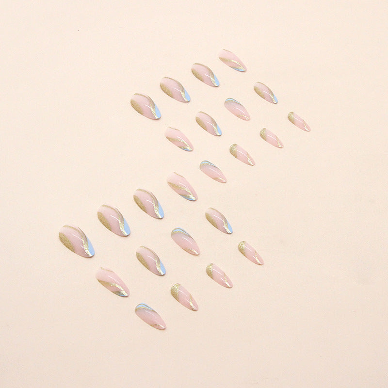 Wholesale Ripple Glitter Resin Nail Stickers