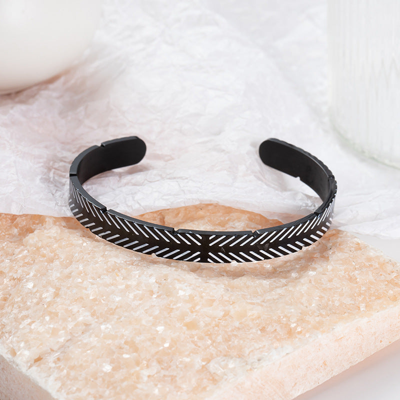 Wholesale Vintage Distressed Stainless Steel Bracelet