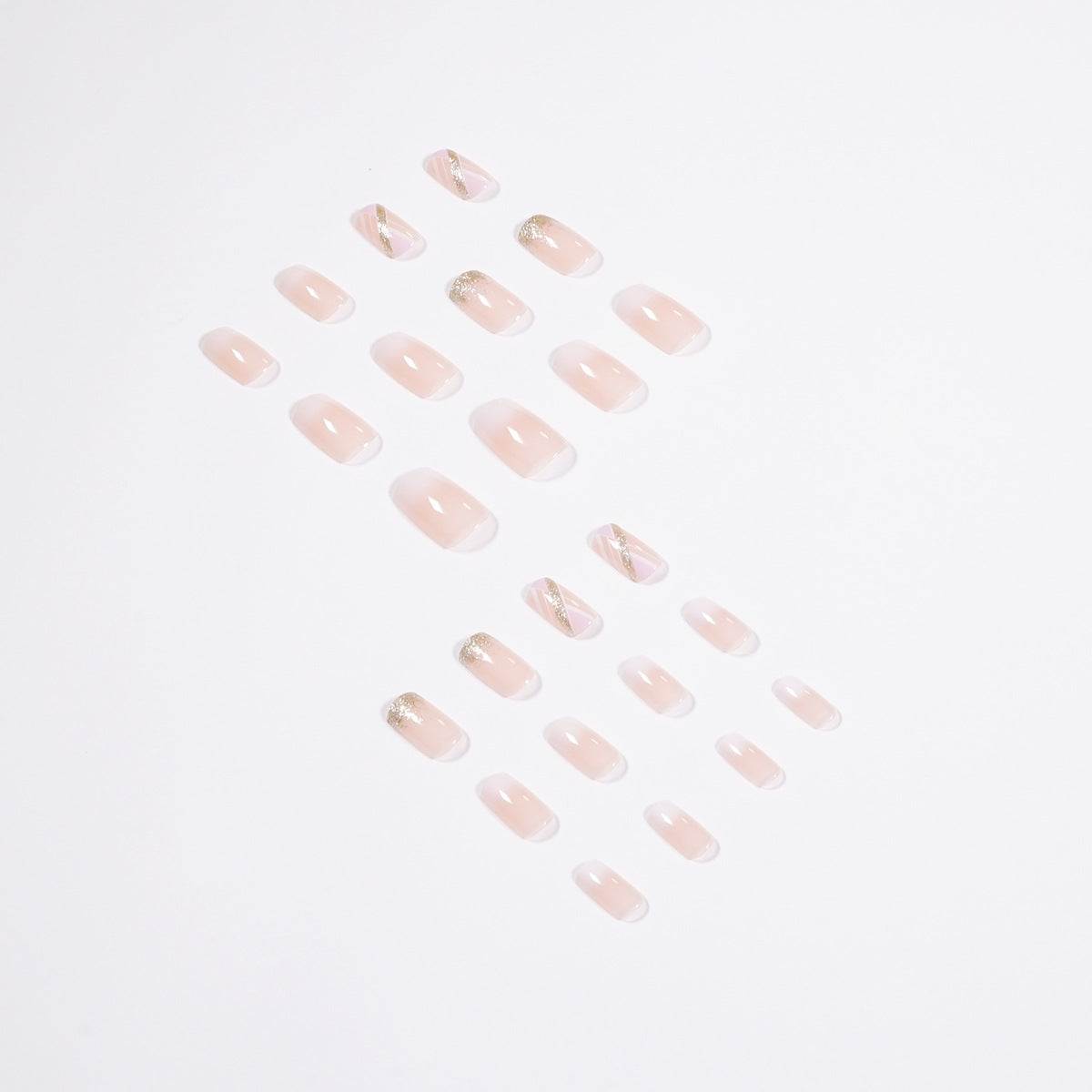 Wholesale French Geometric Glitter Gradient Nail Patch