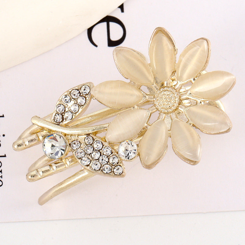 Wholesale Opal Flower Butterfly Rhinestone Hair Clips