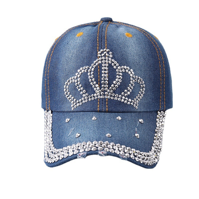 Gorra de béisbol con remaches de perlas de algodón al por mayor