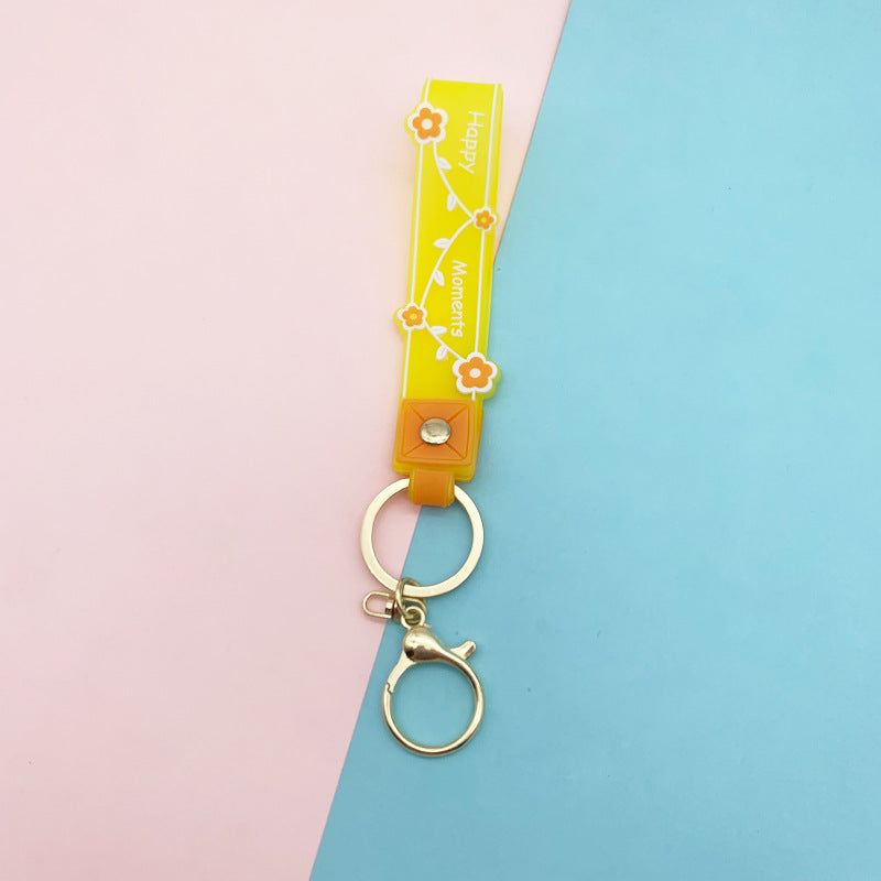 Wholesale Soft Gum Candy Color Lanyard Keychains