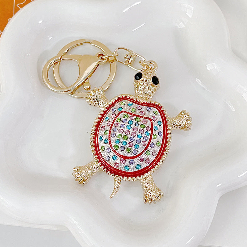 Wholesale Diamond Studded Turtle Metal Keychains