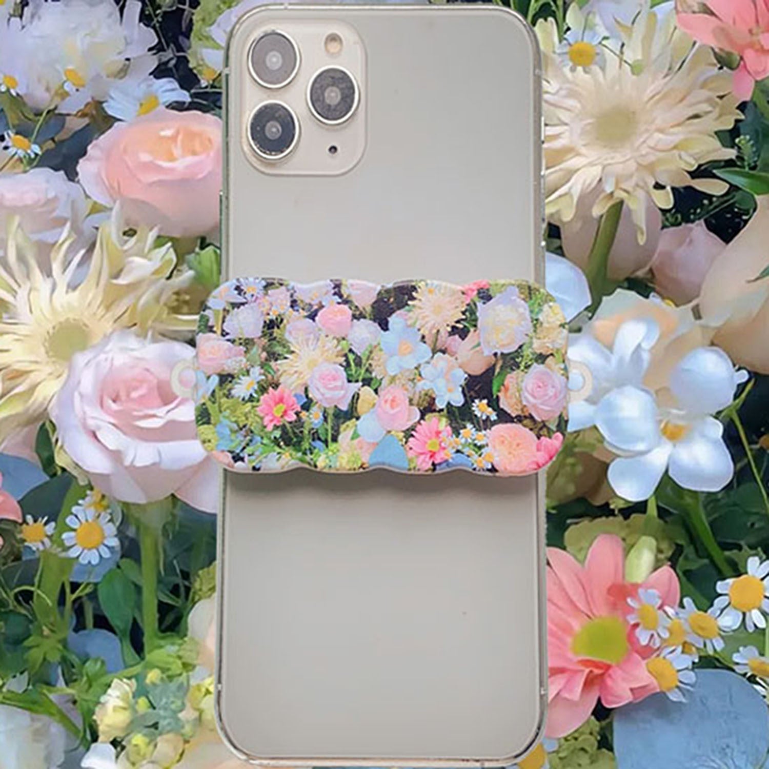 Clip posterior al por mayor del teléfono móvil de la flor de la impresión en color de la PC