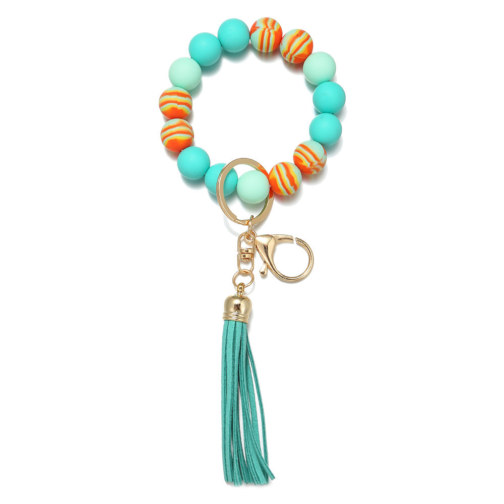 Wholesale Candy Color Bracelet Silicone Keychain
