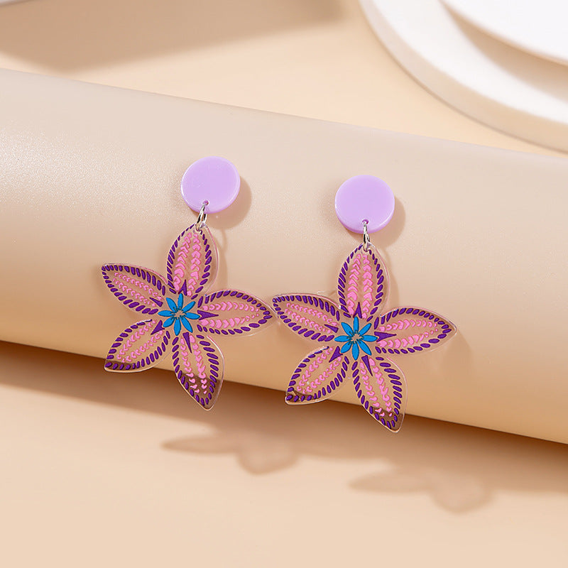 Joyas al por mayor Cute Doll Cartoon Acrílico Pendientes