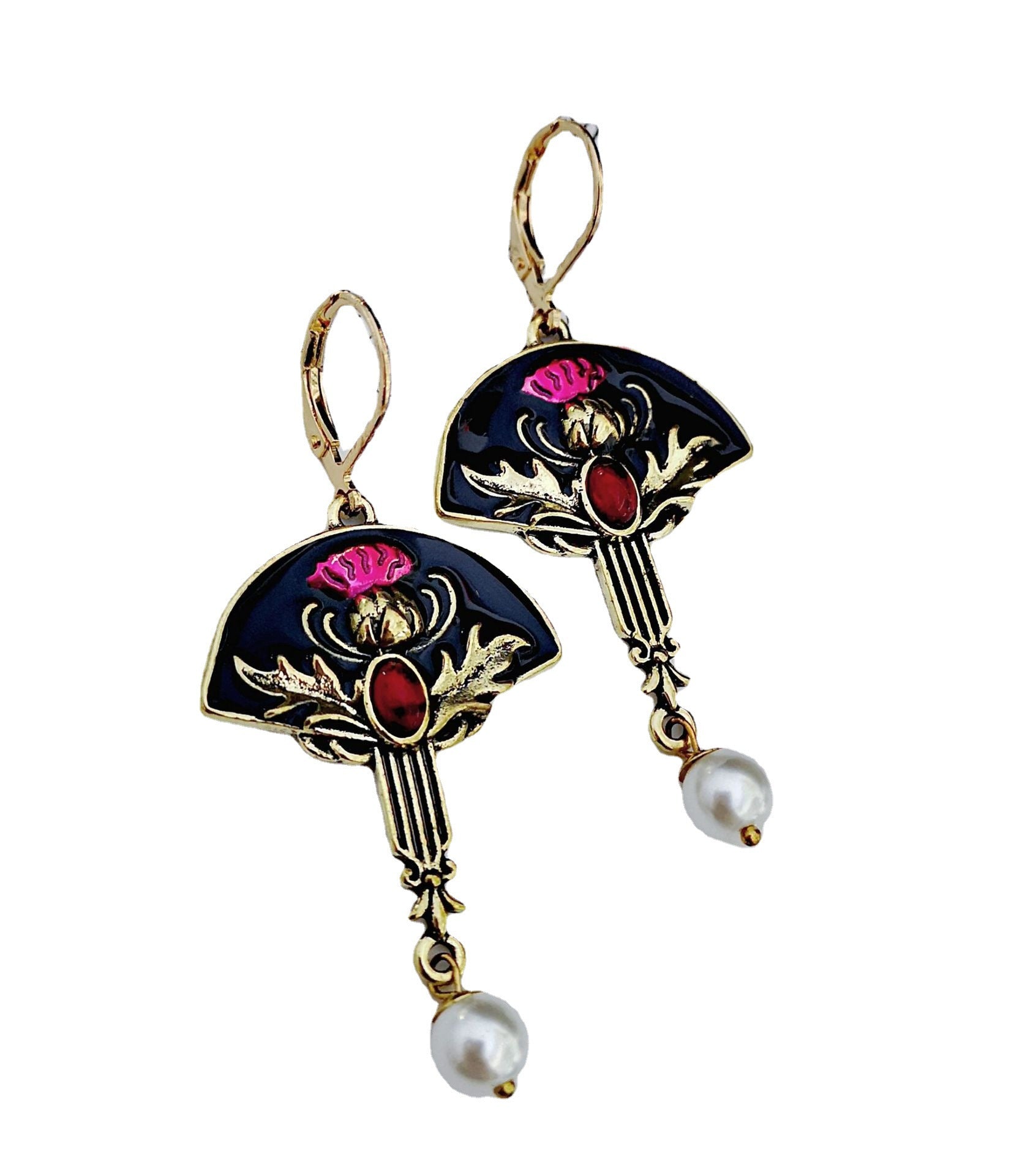 Pendientes De Metal Esmaltado Granate al por mayor