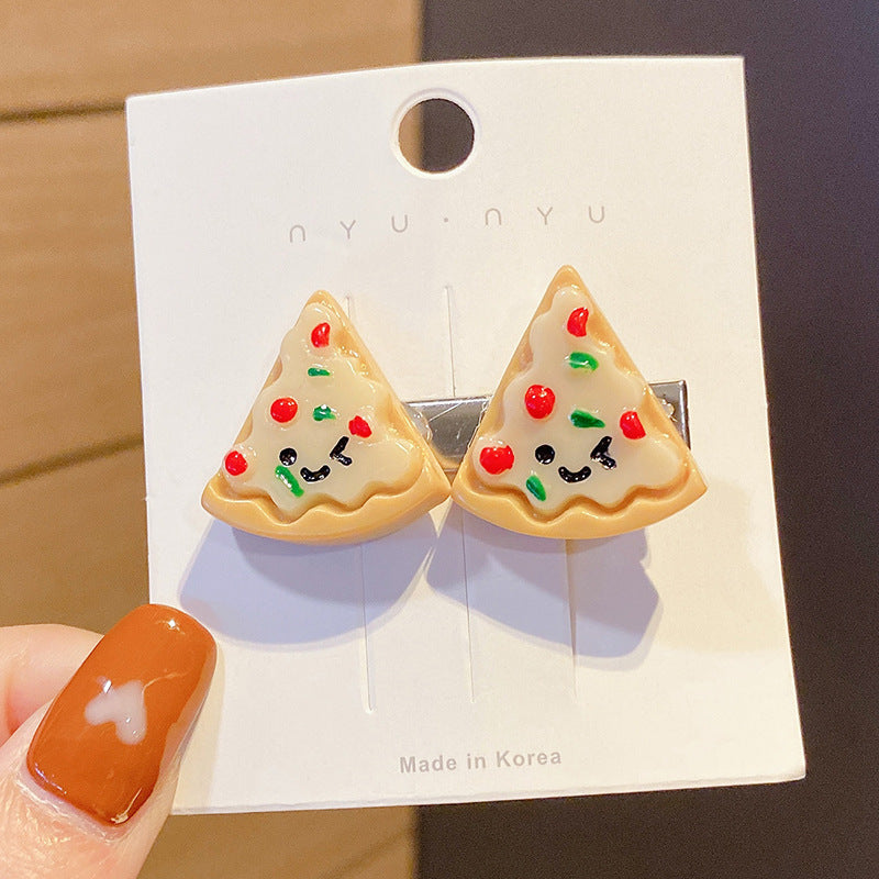 Wholesale Acrylic Funny Food Hair Clips 10PCS