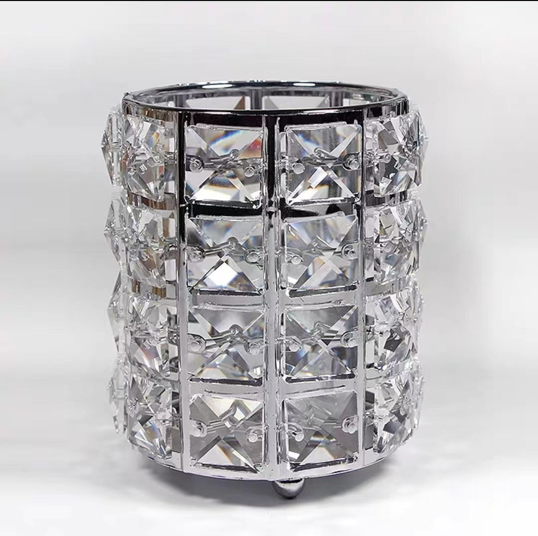 Titular de la pluma de cristal de almacenamiento de uñas de metal al por mayor