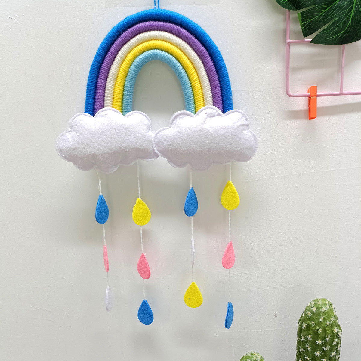 Colgante de pared al por mayor del arco iris de la gota de agua de la nube del hilo