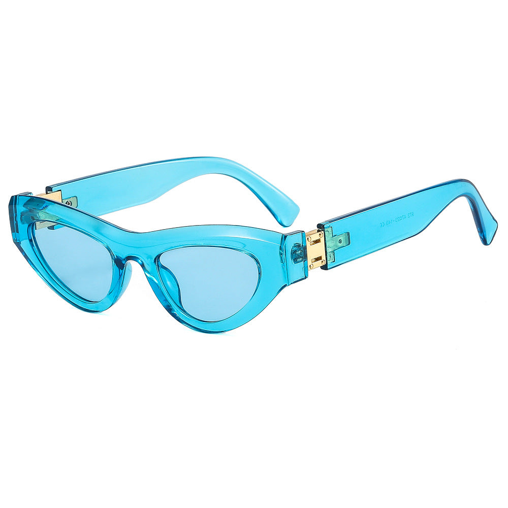 Wholesale Candy Color Small Frame Cat Eye PC Sunglasses
