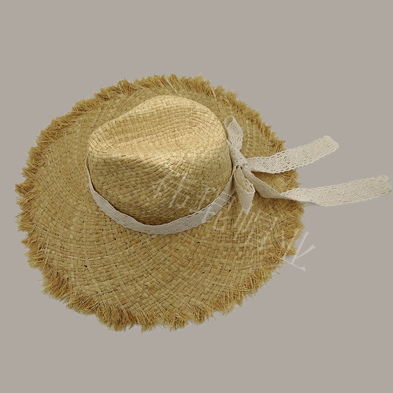 Wholesale Ribbon Foldable Straw Hat
