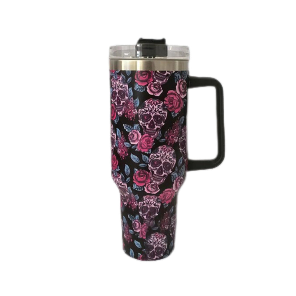 Wholesale Tumbler Printed Skull Head Stainless Steel Ice Bullies Cup