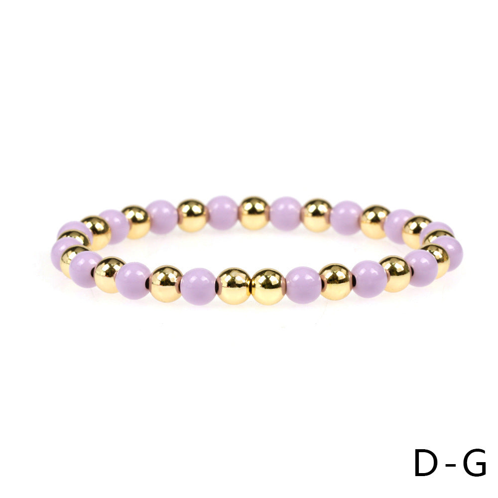 Venta al por mayor Pulsera de cobre pintada con spray de color bohemio