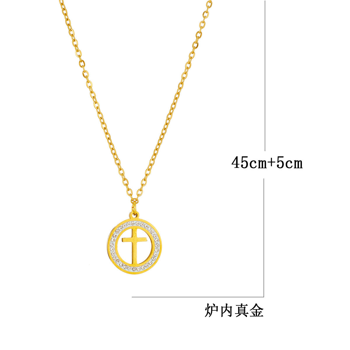 Collar Colgante Cruz De Acero Inoxidable al por mayor