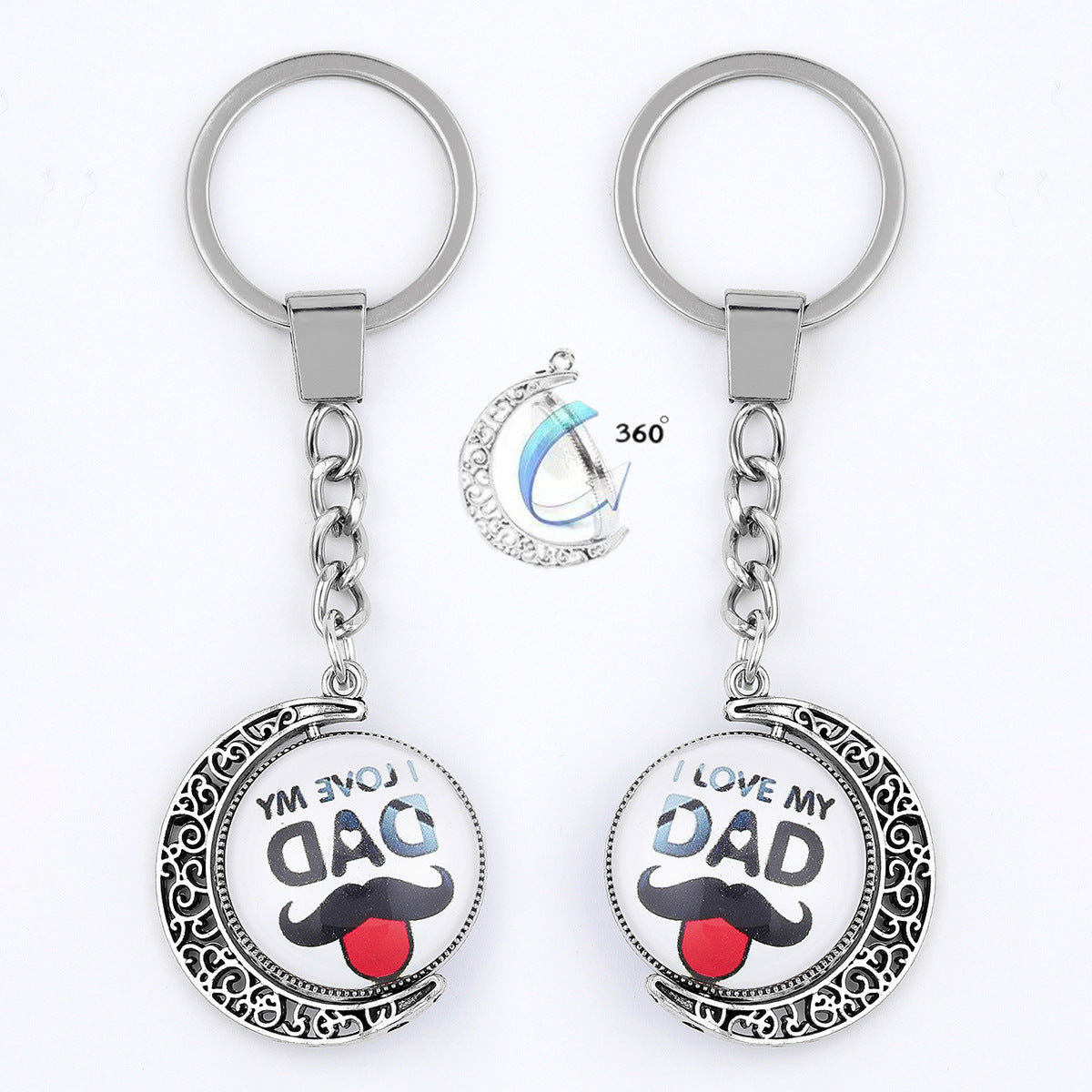 Keychains de metal de regalo del Día del Padre al por mayor